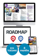 Een computerscher, laptop en telefoon die alle drie screenshots tonen van de Roadmap-website. Over het beeld staan buttons met de teksten 
